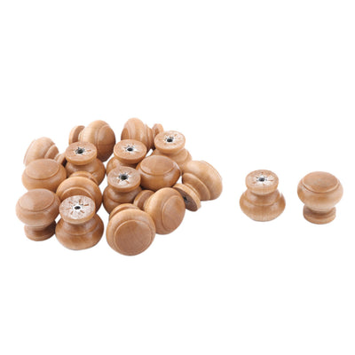 Harfington Uxcell Family Wood Furniture Cabinet Cupboard Door Drawer Pull Knobs 26mm Dia 17 Pcs