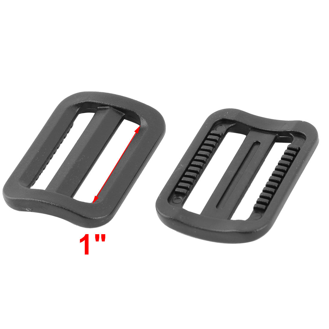uxcell Uxcell Travel Plastic Adjustable Backpack   Glide Buckle Black 25mm Strap Width 12pcs