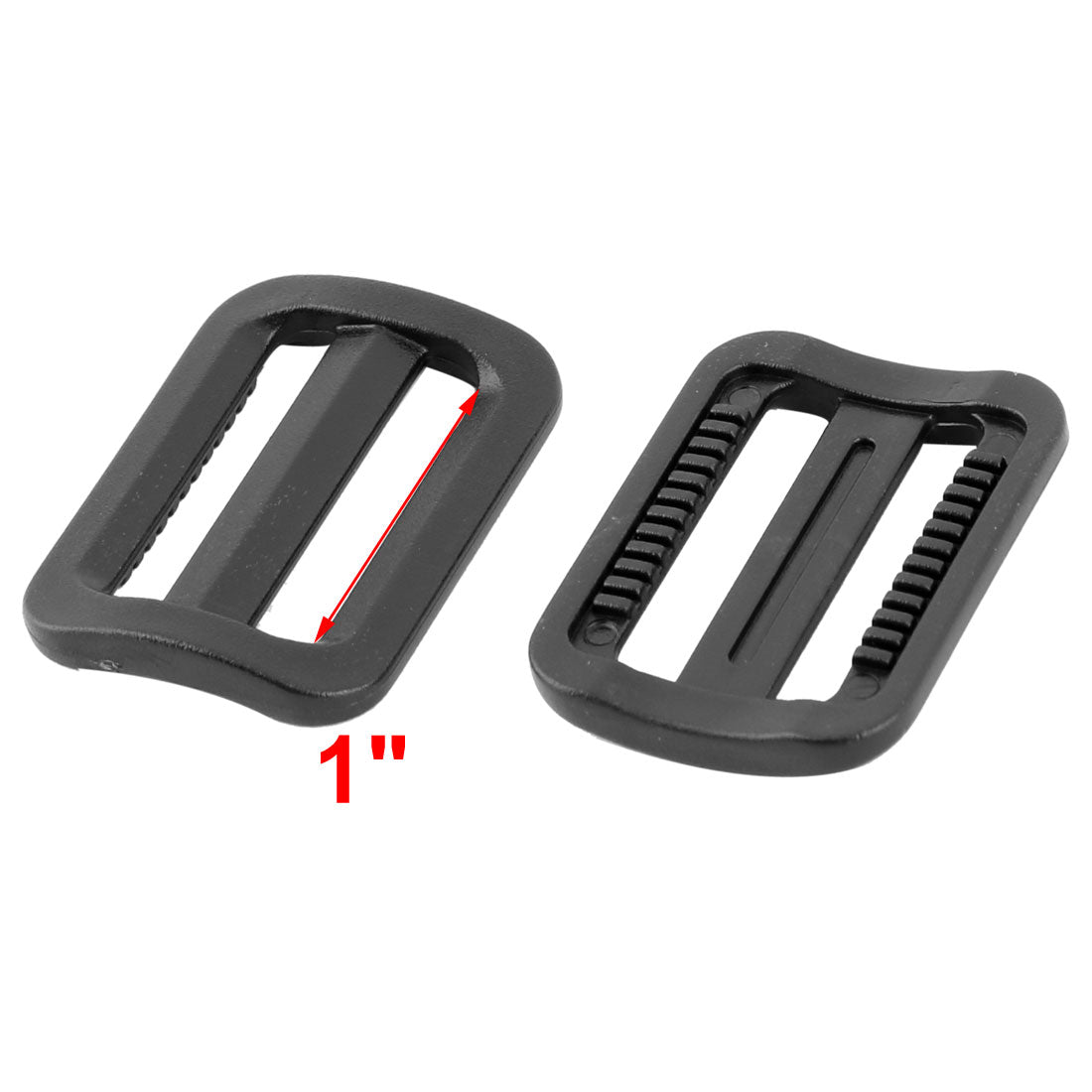 uxcell Uxcell Travel Plastic Adjustable Backpack   Glide Buckle Black 25mm Strap Width 15pcs