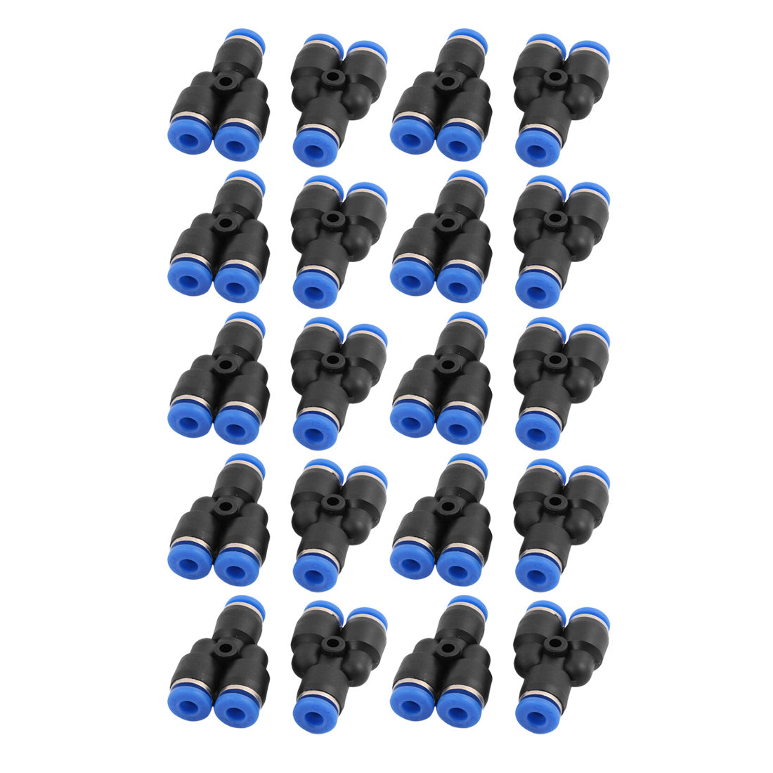 uxcell Uxcell 20Pcs 4mm Dia Y Type 3 Ways Tube Hose Pneumatic Air Quick Fitting Push In Connector