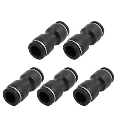 uxcell Uxcell 5Pcs Straight Push in Pneumatic Air Quick Fittings Connector for 12mm Tube Hose