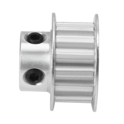 Harfington Uxcell Aluminum XL 15 Teeth 12mm Bore Timing Belt Idler Pulley Flange Synchronous Wheel for 10mm Belt 3D Printer CNC