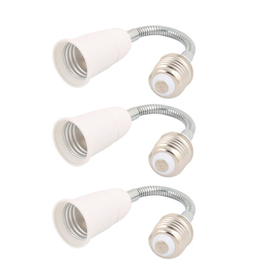 Harfington Uxcell 3Pcs E27 to E27 Light Lamp Bulb All Direction Extension Adapter Extenders 18cm Length