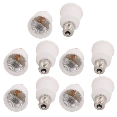 Harfington Uxcell 10Pcs E17 to E26 Extender Adapter Converter Lamp Bulb Socket Holder 55mm Height