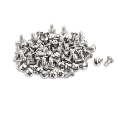 uxcell Uxcell 6#-32 x 1/4-inch 304 Stainless Steel Phillips Pan Head Machine Screw Bolt 80pcs