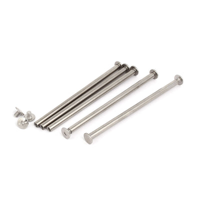 Harfington Uxcell 5pcs 5mmx100mm Metal Binding Chicago Screw Post for Photo Albums Scrapbook