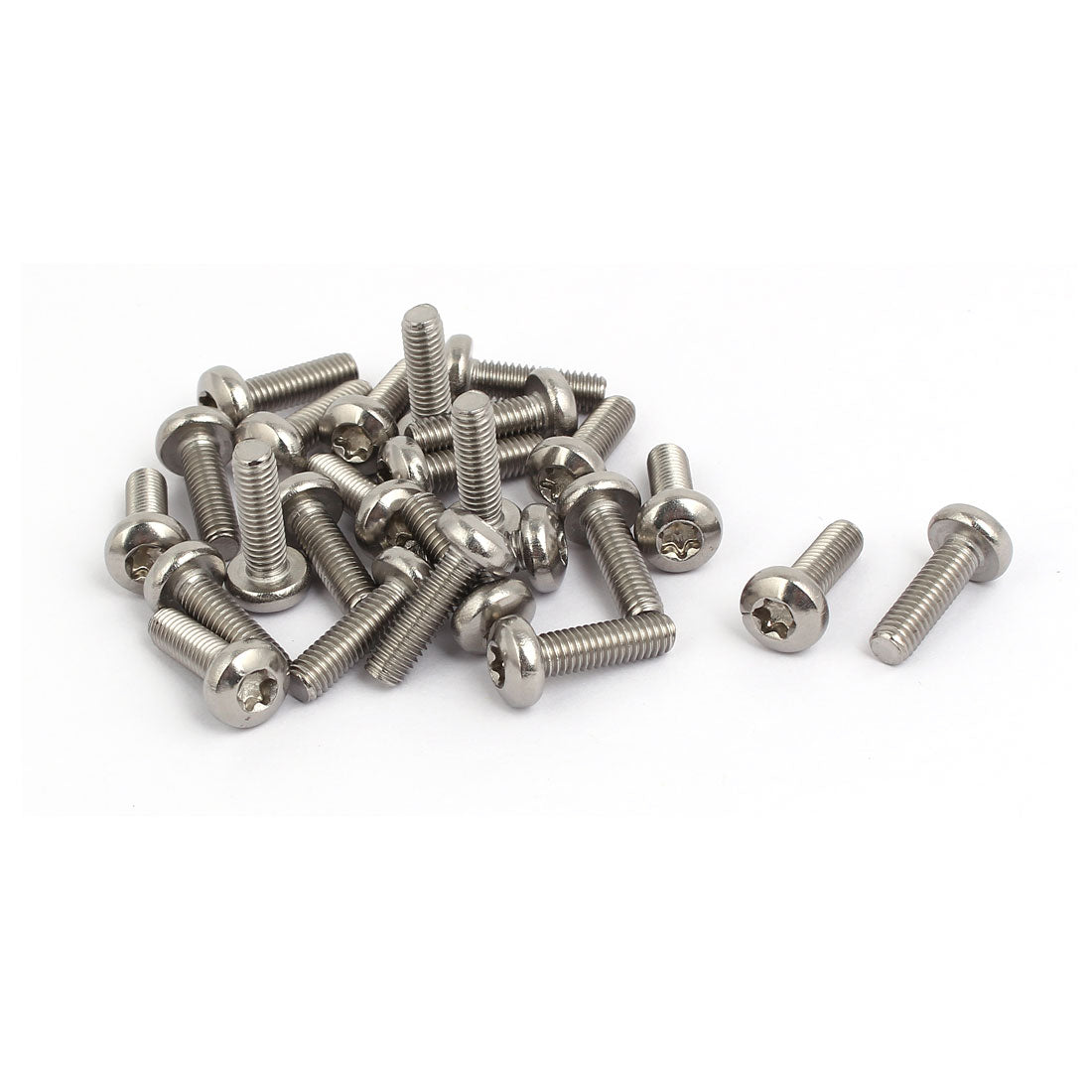 uxcell Uxcell M6x20mm 304 Stainless Steel Button Head Torx Socket Cap Screws Fasteners 25pcs