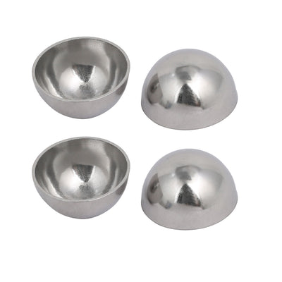 uxcell Uxcell 25mm OD 1mm Thickness 304 Stainless Steel Hollow Half Round Railing Balls 4pcs