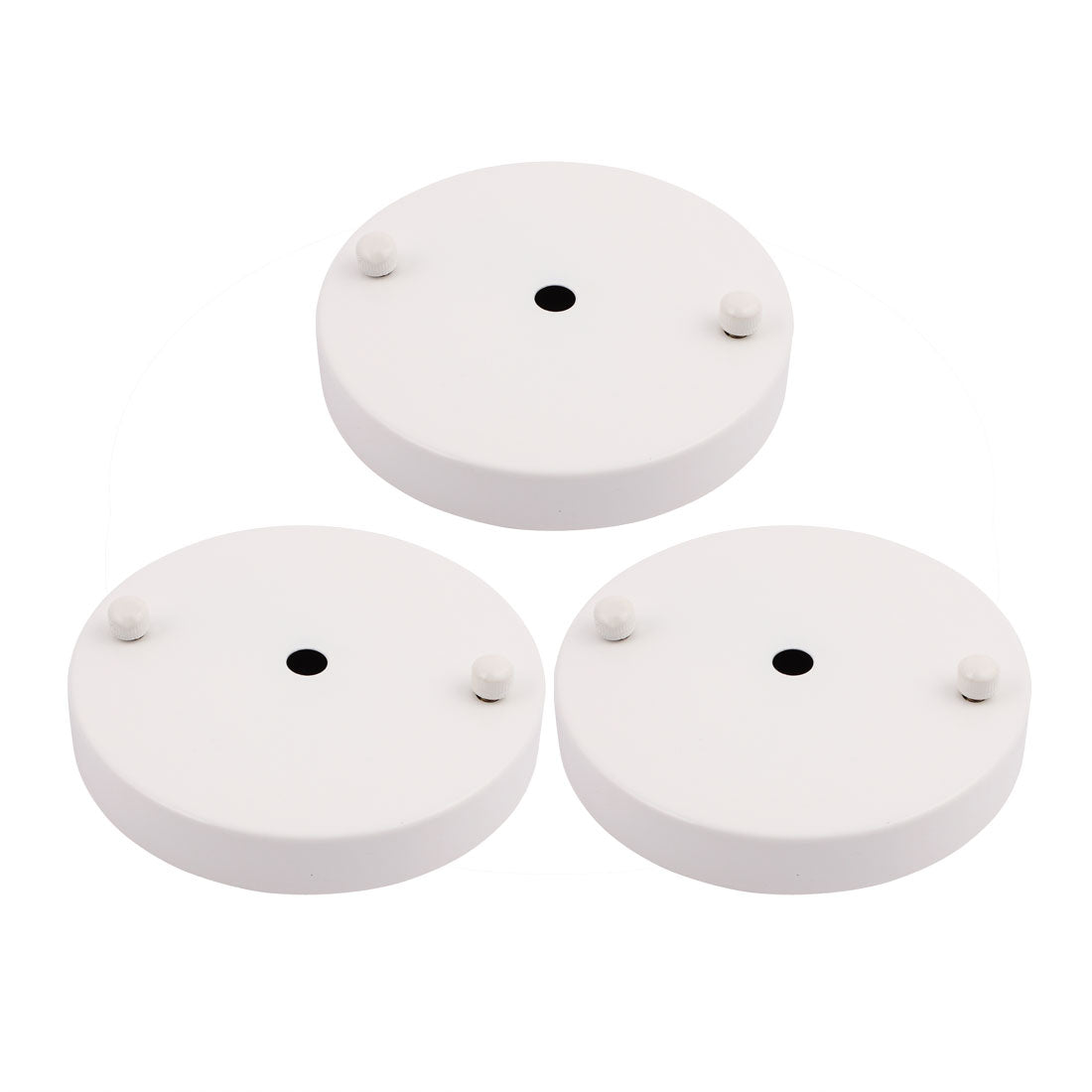 uxcell Uxcell 3 Pcs 120mmx20mm Ceiling Plate Chassis Disc Base Pendant Light Accessories White
