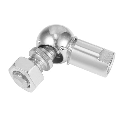 Harfington Uxcell CS8, Rod End Ball Bearing With Stud, M5x0.8mm Carbon Steel Left Hand 4pcs