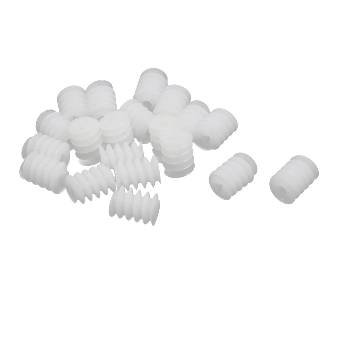 uxcell Uxcell 20PCS 6mm Thread Dia 8mm length Plastic Worm Gear for Toy Motor Reduction Box