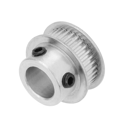 Harfington Uxcell Aluminum  35 Teeth 12mm Bore Timing Belt Idler Pulley Synchronous Wheel 6mm Belt for 3D Printer CNC