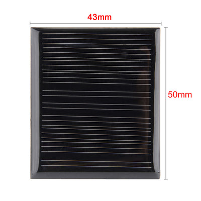 Harfington Uxcell 5Pcs 5V 60mA Poly Mini Solar Cell Panel Module DIY for Phone Light Toys Charger 50mm x 43mm