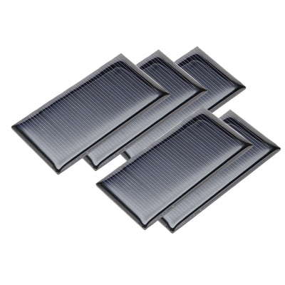 Harfington Uxcell 5Pcs 5V 60mA Poly Mini Solar Cell Panel Module DIY for Light Toys Charger 68mm x 37mm