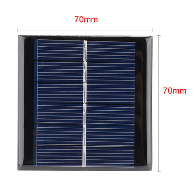 Harfington Uxcell 5Pcs 3V 100mA Poly Mini Solar Cell Panel Module DIY for Phone Light Toys Charger 70mm x 70mm