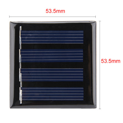 Harfington Uxcell 5Pcs 2V 80mA Poly Mini Solar Cell Panel Module DIY for Phone Light Toys Charger 53.5mm x 53.5mm