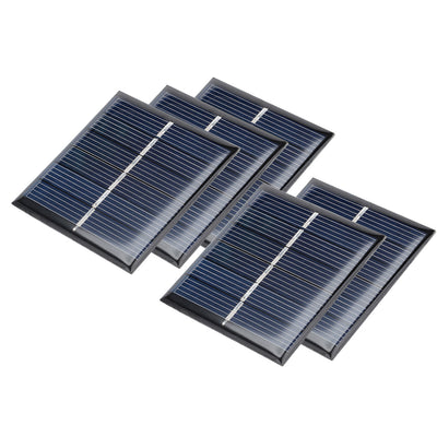 Harfington Uxcell 5Pcs 3V 110mA Poly Mini Solar Cell Panel Module DIY for Light Toys Charger 60mm x 55mm