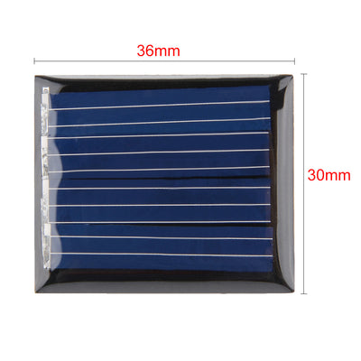 Harfington Uxcell 5Pcs 2V 60mA Poly Mini Solar Cell Panel Module DIY for Light Toys Charger 30mm x 36mm