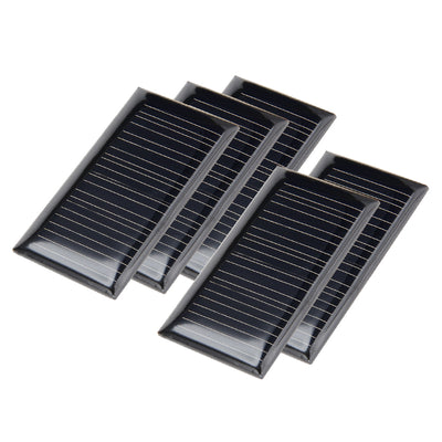 Harfington Uxcell 5Pcs 5V 25mA Poly Mini Solar Cell Panel Module DIY for Phone Light Toys Charger 44mm x 24mm