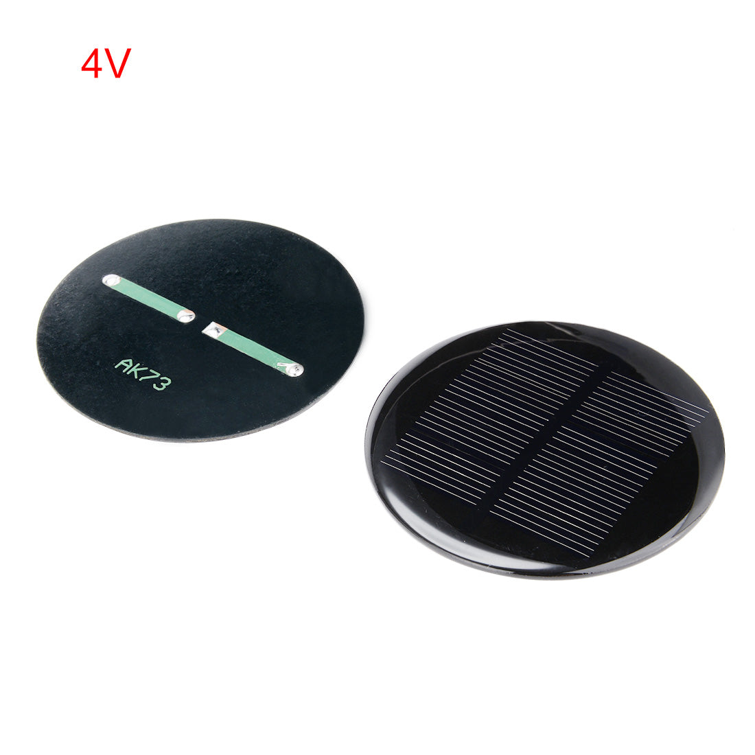 uxcell Uxcell 5Pcs 4V 80mA Poly Mini Round Solar Cell Panel Module DIY for Light Toys Charger 73mm Diameter
