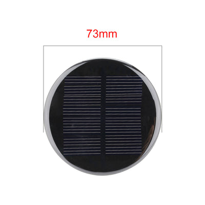 Harfington Uxcell 5Pcs 4V 80mA Poly Mini Round Solar Cell Panel Module DIY for Light Toys Charger 73mm Diameter