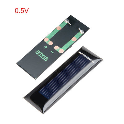 Harfington Uxcell 5Pcs 0.5V 100mA Poly Mini Solar Cell Panel Module DIY for Phone Light Toys Charger 53mm x 18mm