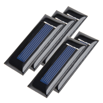 Harfington Uxcell 5Pcs 0.5V 80mA Poly Mini Solar Cell Panel Module DIY for Phone Light Toys Charger 55mm x 21mm