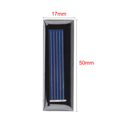 Harfington Uxcell 5Pcs 0.5V 80mA Poly Mini Solar Cell Panel Module DIY for Phone Light Toys Charger 50mm x 17mm