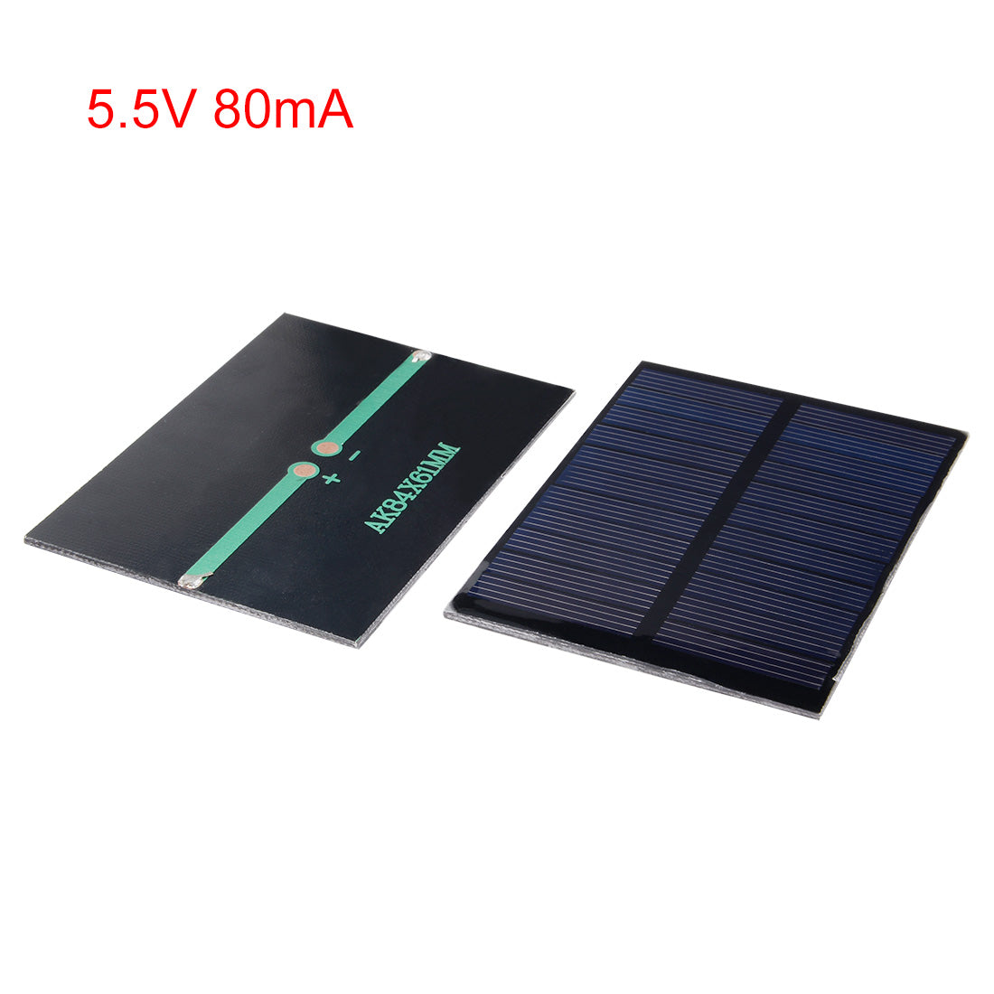 uxcell Uxcell 5Pcs 5.5V 80mA Poly Mini Solar Cell Panel Module DIY for Phone Light Toys Charger 84mm x 61mm