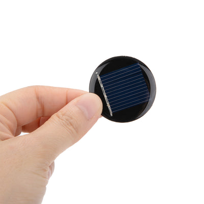Harfington Uxcell 5Pcs 2V 40mA Poly Mini Round Solar Cell Panel Module DIY for Light Toys Charger 36mm Diameter
