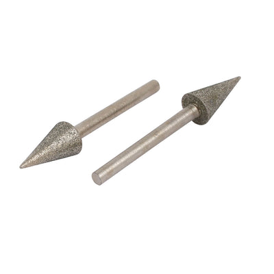 Harfington Uxcell 8mmx45mm Diamond Coated Tapered Shape Grinding Mandrel Mounted Points 10pcs