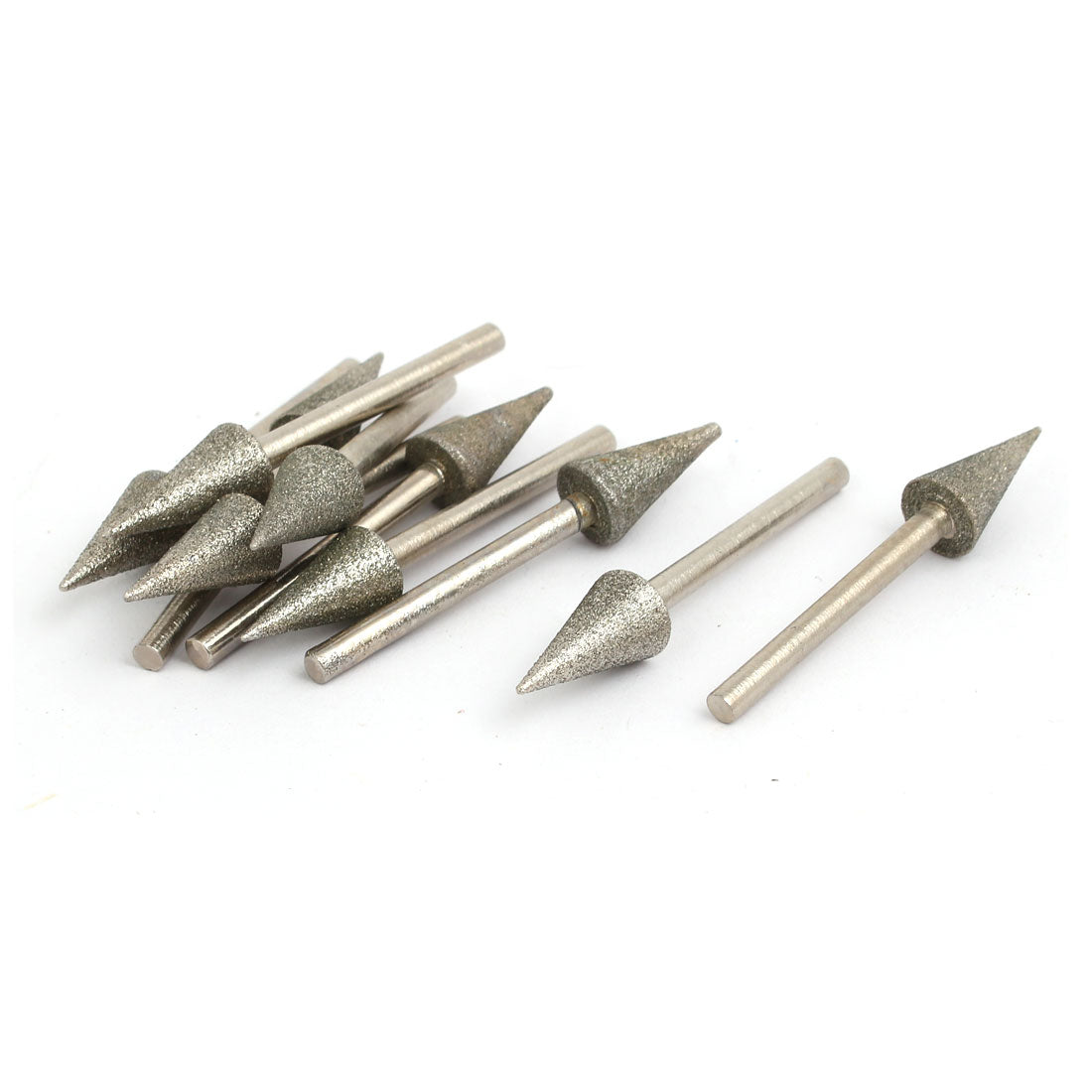 uxcell Uxcell 8mmx45mm Diamond Coated Tapered Shape Grinding Mandrel Mounted Points 10pcs