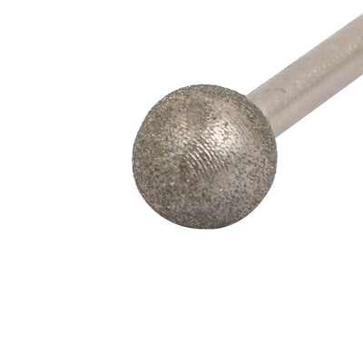 Harfington Uxcell 3mm Shank 8mm Dia Diamond Head Ball Shaped Grinding Mounted Point Bits 10pcs