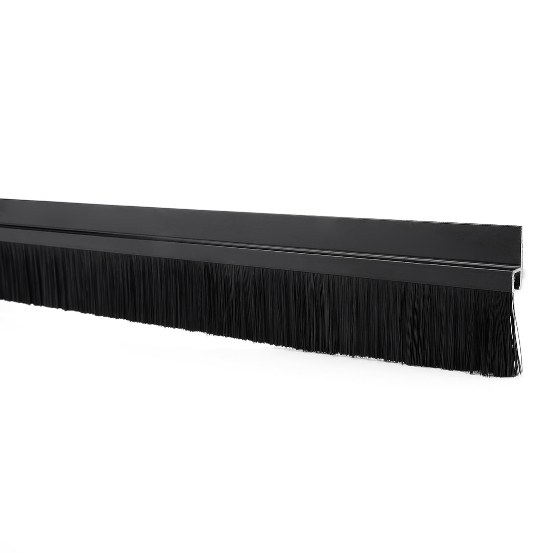 uxcell Uxcell Door Bottom Sweep H-Shape Aluminum Alloy Base with 3.6-inch Black Nylon Brush