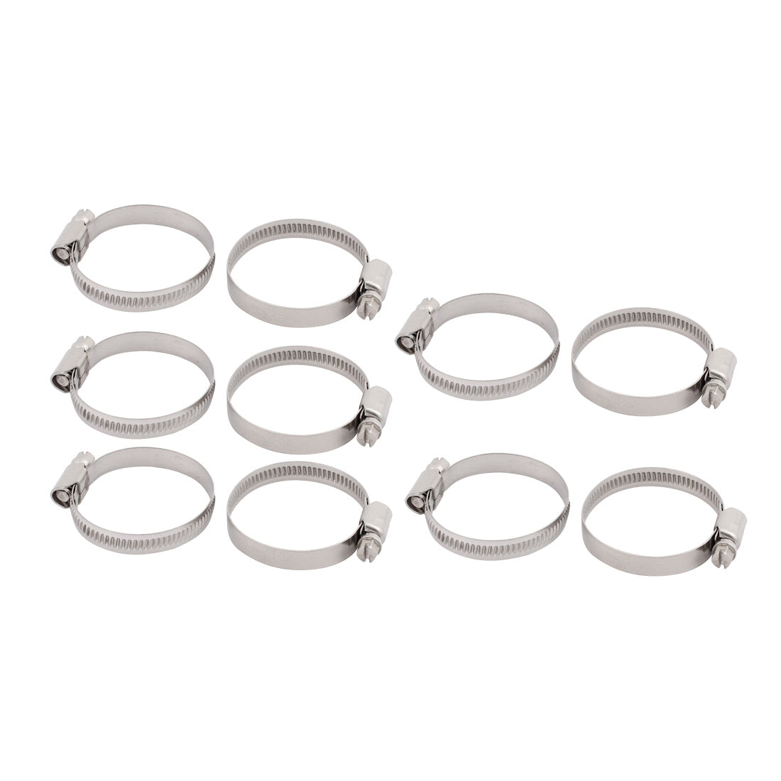 uxcell Uxcell 10Pcs 32mm to 50mm Dia Range Metal German Type Adjustable Hose Clamp Hoop