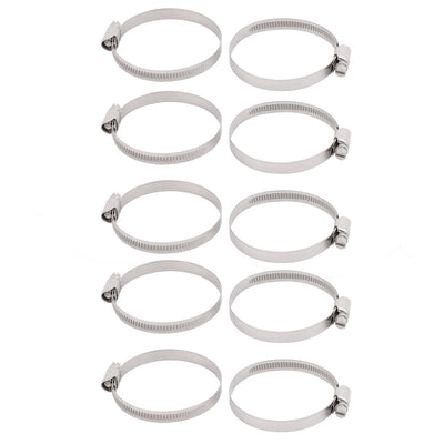 Harfington Uxcell 10pcs 50-70mm Clamping Range 8mm Width Steel Hose Clamp