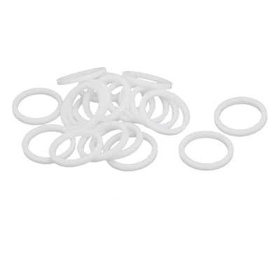Harfington Uxcell PTFE Insulation Flat Spacer Washers Gasket Rings, Polytetrafluoroethylene Clear, Pack of 20