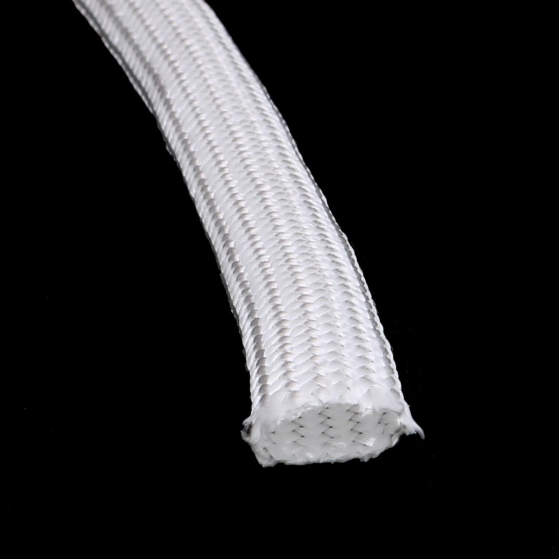 uxcell Uxcell White 600C Temp Resistance Fiberglass PVC Insulation Sleeve 5M Long 6mm Dia