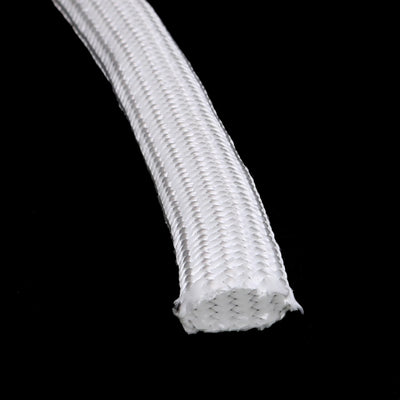 Harfington Uxcell White 600C Temp Resistance Fiberglass PVC Insulation Sleeve 5M Long 6mm Dia