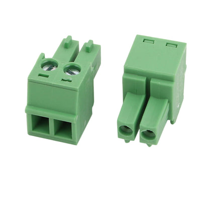 Harfington Uxcell 10 Pcs LC1 AC300V 8A 3.81mm Pitch 2P PCB Mount Terminal Block Wire Connector