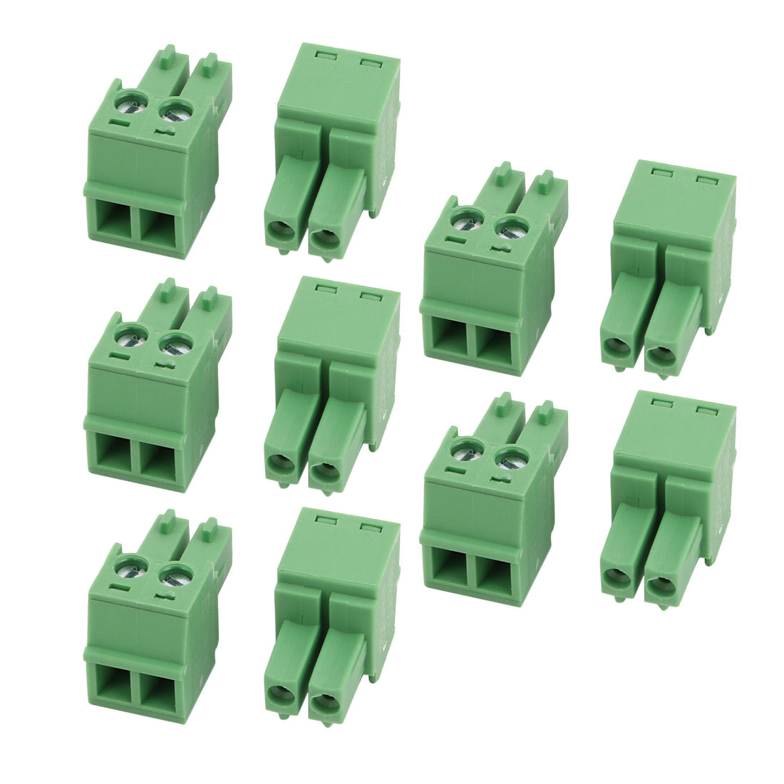 uxcell Uxcell 10 Pcs LC1 AC300V 8A 3.81mm Pitch 2P PCB Mount Terminal Block Wire Connector
