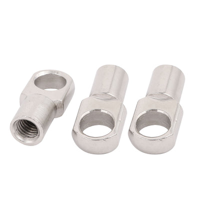 Harfington Uxcell M8 Female Threaded 45# Steel Gas Spring Strut Joint End Fitting Silver Tone 3pcs