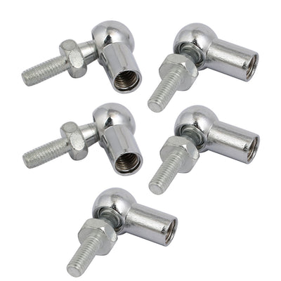 uxcell Uxcell M6 Male to M8 Female Threaded Gas Spring Ball Joint End Fitting Silver Tone 5pcs