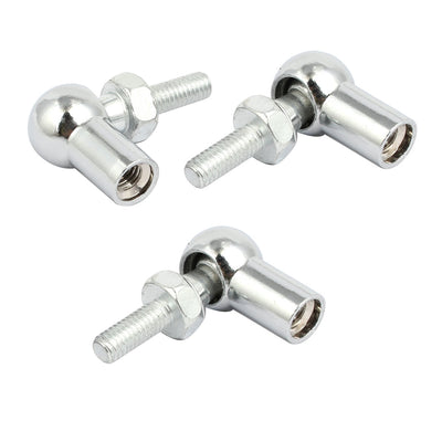 uxcell Uxcell M6 Male to M6 Female Thread Gas Spring Ball Joint Connector End Fitting 3pcs