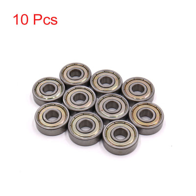 uxcell Uxcell 10 Pcs 629Z 9 x 26 x 8mm Double Shielded Deep Groove Radial Ball Bearing