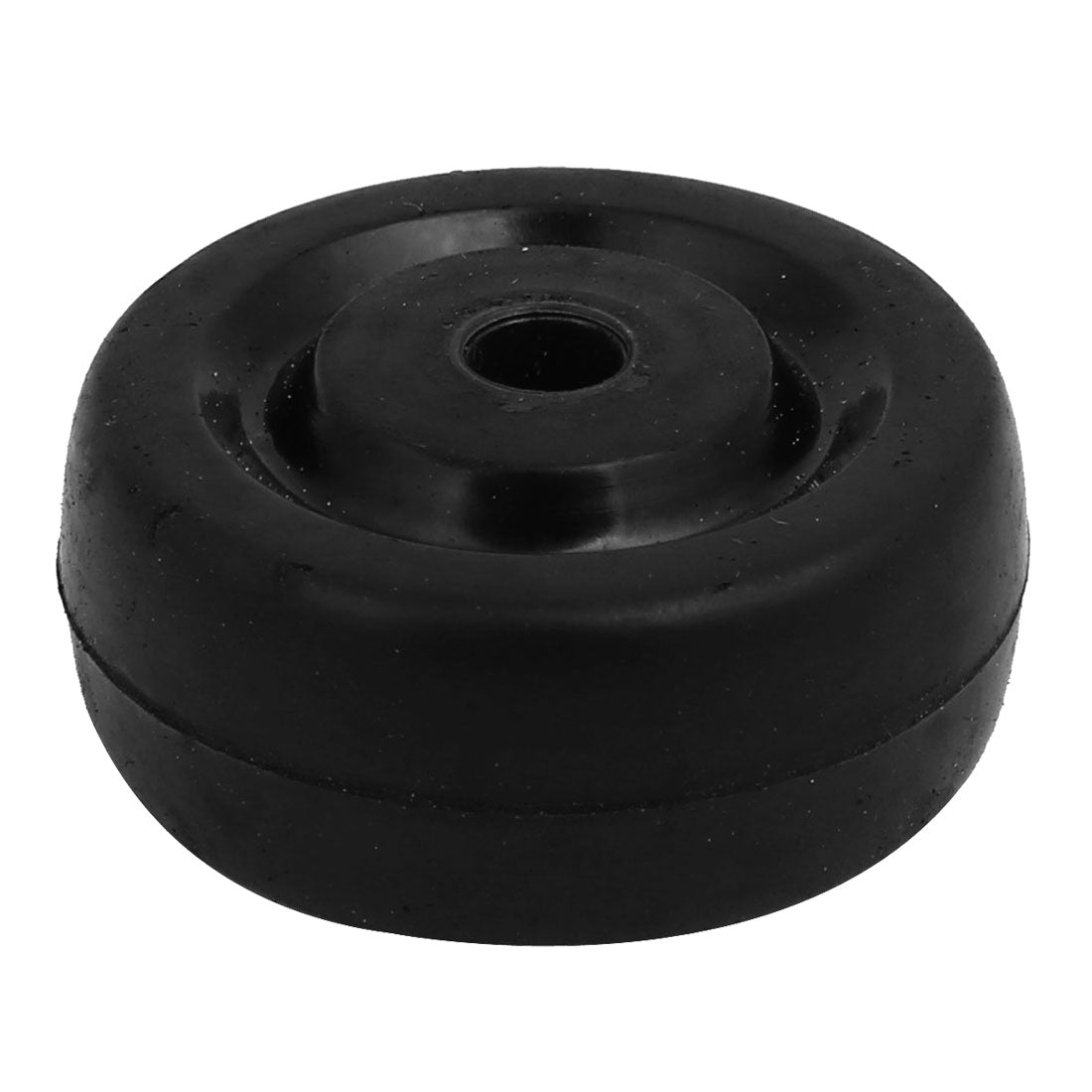Uxcell Uxcell 1.5-inch Diameter Rubber Wheel Skateboard Trolley Caster Pulley Black 4pcs