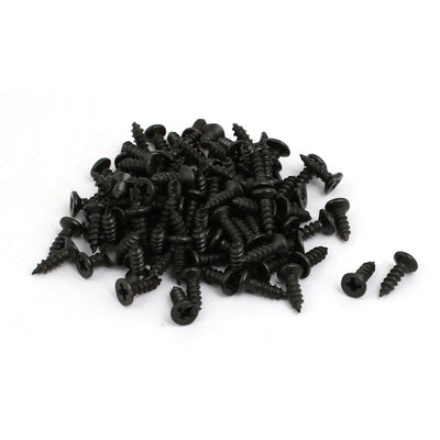 Harfington Uxcell 100pcs 23mmx7.5mm Metal Picture Photo Arch Frame Turn Button Black w Screws