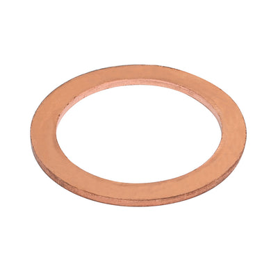 uxcell Uxcell 32mmx42mmx2mm Copper Flat Ring Sealing Crush Washer Gasket