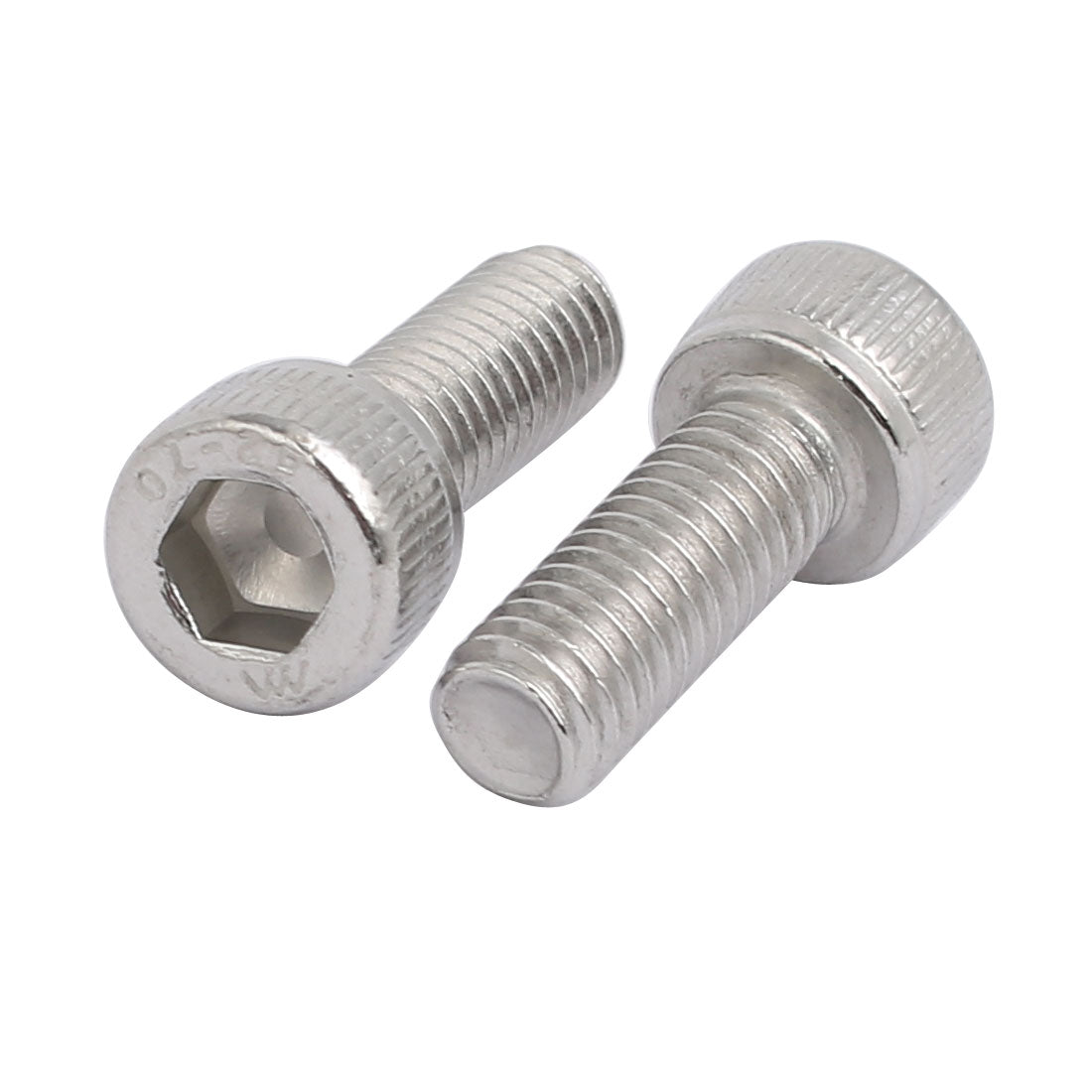 uxcell Uxcell M6x16mm 304 Stainless Steel Left Hand Thread Hex Socket Cap Screw Fastener 2pcs