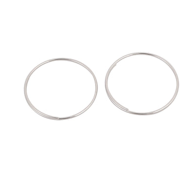 Harfington Uxcell 100pcs 20mm Outer Diameter Chandelier Connector Steel Ring O-ring Silver Tone